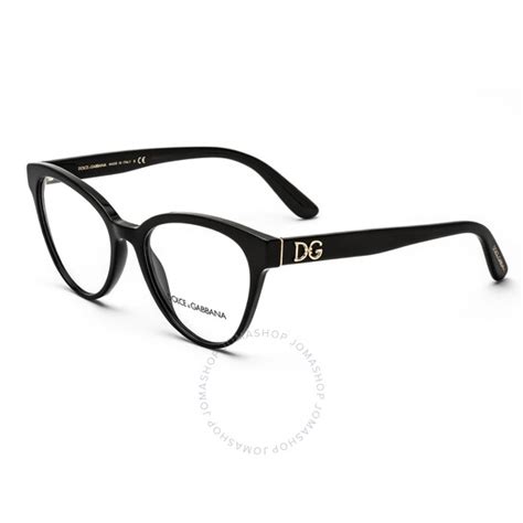 Dolce & Gabbana Unisex Black Square Eyeglass Frames 